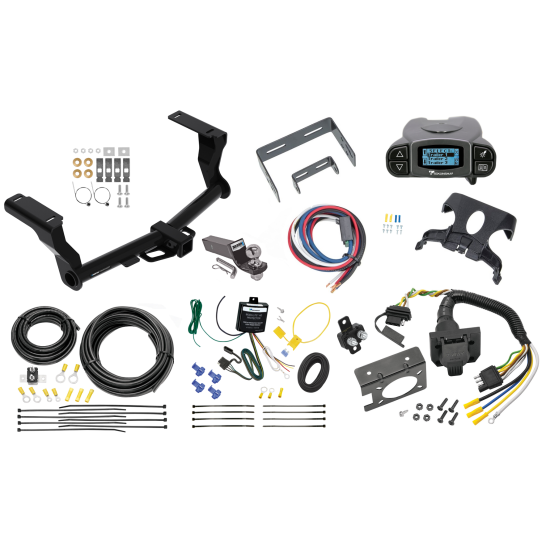 Trailer Hitch Tow Package Prodigy P3 Brake Control For 18-24 Subaru Crosstrek Hybrid w/ 7-Way RV Wiring 2" Drop Mount 2" Ball Class 3 2" Receiver Reese Tekonsha