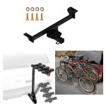 Trailer Hitch w/ 4 Bike Rack For 2019-2024 Infiniti QX50 All Styles Approved for Recreational & Offroad Use Carrier for Adult Woman or Child Bicycles Foldable