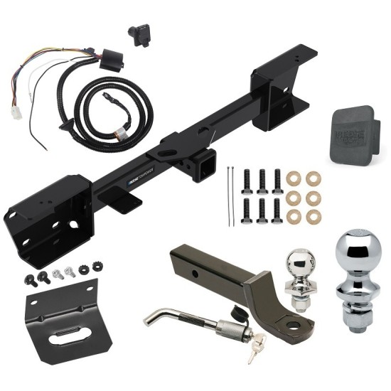 Ultimate Tow Package For 19-22 Subaru Ascent Trailer Hitch w/ Wiring 2" Drop Mount Dual 2" and 1-7/8" Ball Lock Bracket Cover 2" Receiver Reese