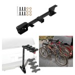 Trailer Hitch w/ 4 Bike Rack For 19-24 Subaru Ascent All Styles Approved for Recreational & Offroad Use Carrier for Adult Woman or Child Bicycles Foldable