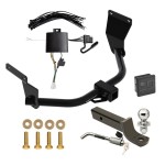 Reese Trailer Tow Hitch For 19-24 Acura RDX With +12V Power Provision Deluxe Package Wiring 2" Ball Mount and Lock