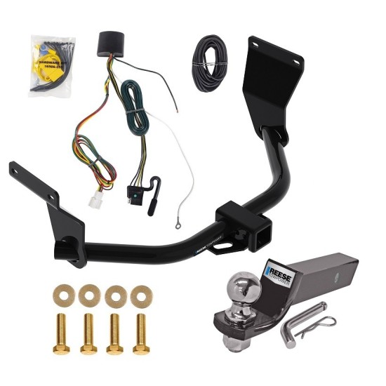 Tow Package For 19-24 Acura RDX Without +12V Power Provision Trailer Hitch w/ Wiring 2" Drop Mount 2" Ball 2" Receiver Reese