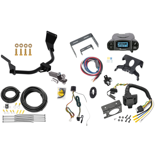 Trailer Hitch Tow Package Prodigy P3 Brake Control For 19-24 Acura RDX Without +12V Power Provision w/ 7-Way RV Wiring 2" Drop Mount 2" Ball Class 3 2" Receiver Reese Tekonsha