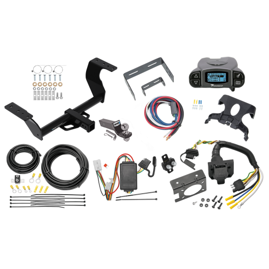 Trailer Hitch Tow Package Prodigy P3 Brake Control For 19-24 Subaru Forester w/ 7-Way RV Wiring 2" Drop Mount 2" Ball Class 3 2" Receiver Reese Tekonsha