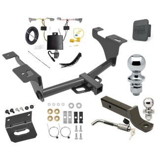 Ultimate Tow Package For 20-22 Subaru Legacy Trailer Hitch w/ Wiring 2" Drop Mount Dual 2" and 1-7/8" Ball Lock Bracket Cover 2" Receiver Reese