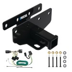 Trailer Hitch w/ Wiring For 07-17 Jeep Wrangler 2018 JK Except w/Right Hand Drive Class 3 2" Tow Receiver Reese Tekonsha