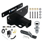 Reese Trailer Tow Hitch For 18-24 Jeep Wrangler JL (New Body Style) 2" Receiver Complete Package w/ Wiring and 1-7/8" Ball