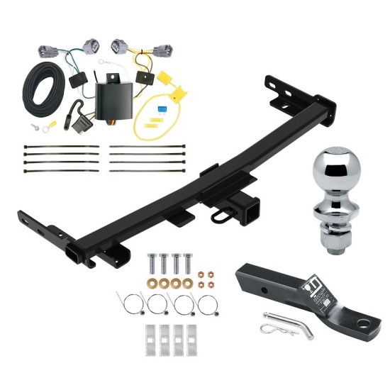 Reese Trailer Tow Hitch For 14-18 Jeep Cherokee Trailhawk Class 3 2" Receiver Complete Package w/ Wiring and 1-7/8" Ball