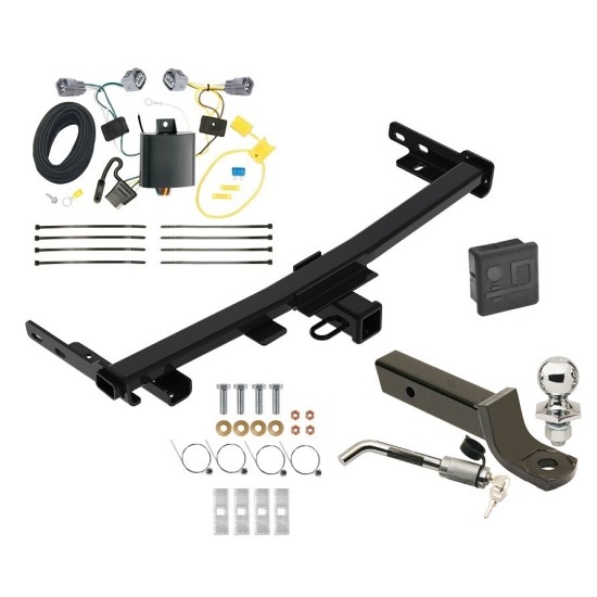 Reese Trailer Tow Hitch For 14-18 Jeep Cherokee Trailhawk Deluxe Package Wiring 2" Ball Mount and Lock