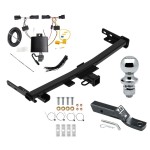 Reese Trailer Tow Hitch For 19-23 Jeep Cherokee Trailhawk 2" Receiver Complete Package w/ Wiring and 1-7/8" Ball