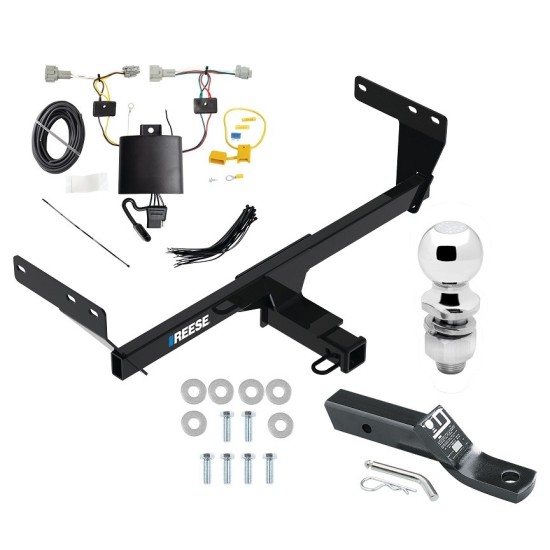 Reese Trailer Tow Hitch For 21-24 Nissan Rogue Complete Package w/ Wiring Harness Kit and 2" Ball