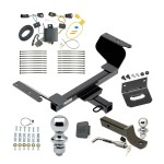 Ultimate Tow Package For 18-22 Chevrolet Equinox Trailer Hitch w/ Wiring 2" Drop Mount Dual 2" and 1-7/8" Ball Lock Bracket Cover 2" Receiver Reese