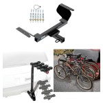 Trailer Hitch w/ 4 Bike Rack For 18-24 Chevrolet Equinox GMC Terrain Approved for Recreational & Offroad Use Carrier for Adult Woman or Child Bicycles Foldable