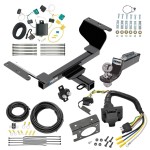 Trailer Hitch Tow Package w/ 7-Way RV Wiring For 18-21 Chevrolet Equinox w/ 2" Drop Mount 2" Ball Class 3 2" Receiver Reese