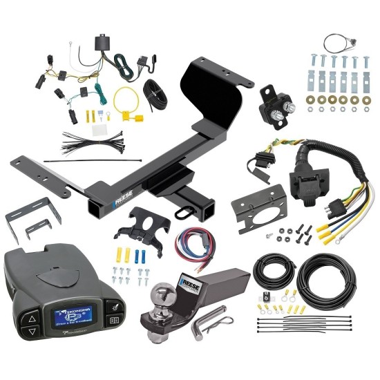 Trailer Hitch Tow Package Prodigy P3 Brake Control For 18-24 GMC Terrain Except Diesel w/ 7-Way RV Wiring 2" Drop Mount 2" Ball Class 3 2" Receiver Reese Tekonsha