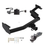 Tow Package For 20-22 Hyundai Palisade KIA Telluride Trailer Hitch w/ Wiring 2" Drop Mount 2" Ball 2" Receiver Reese