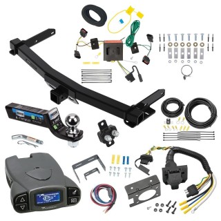 Class 4 7.5K Trailer Hitch Tow Package Prodigy P3 Brake Control For 11-13 Dodge Durango w/ 7-Way RV Wiring 2" Drop Mount 2" Ball 2" Receiver Reese Tekonsha