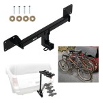 Trailer Hitch w/ 4 Bike Rack For 21-23 Ford Bronco Sport Approved for Recreational & Offroad Use Carrier for Adult Woman or Child Bicycles Foldable