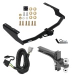 For 2018-2019 Lexus RX350L Trailer Hitch Tow PKG w/ 4-Flat Wiring + Dual Adjustable Drop Rise Ball Ball Mount 2" & 2-5/16" Trailer Balls + Pin/Clip (For Prepped w/Factory Tow Plug (See Instructions Prior to Installation) Models) By Reese Tow