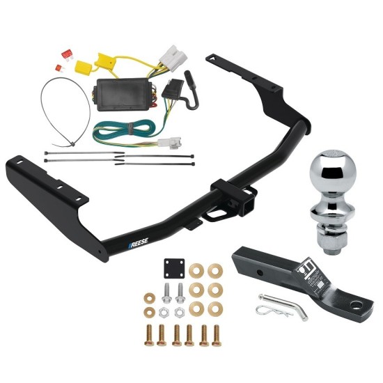 Reese Trailer Tow Hitch For 14-19 Toyota Highlander (Except with Dual Exhaust and XSE) w/ Wiring Harness Kit and 1-7/8" Ball