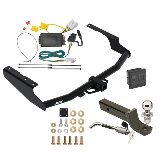 Reese Trailer Tow Hitch For 14-19 Toyota Highlander (Except with Dual Exhaust and XSE) Deluxe Package Wiring 2" Ball Mount and Lock