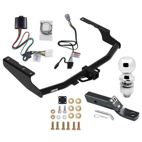 Reese Trailer Tow Hitch For 20-23 Toyota Highlander (Except with Dual Exhaust and XSE) Complete Package w/ Wiring Harness Kit and 2" Ball