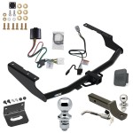 Ultimate Tow Package For 20-23 Toyota Highlander Except XSE Trailer Hitch w/ Wiring 2" Drop Mount Dual 2" and 1-7/8" Ball Lock Bracket Cover 2" Receiver Reese