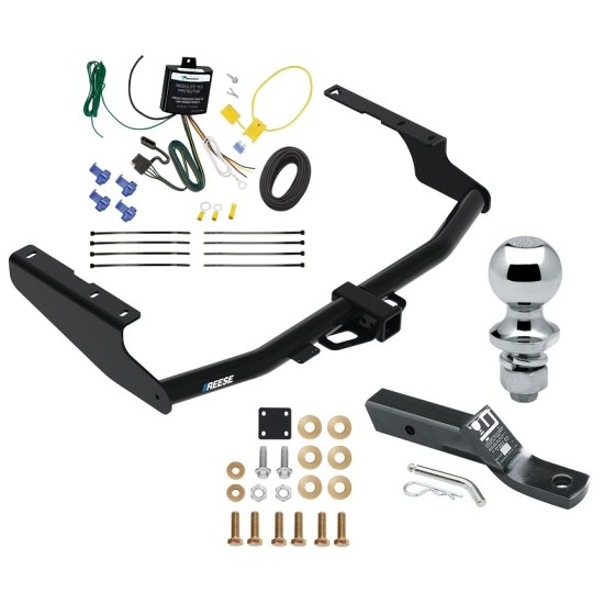 Reese Trailer Tow Hitch For 18-21 Lexus Rx350L (Except with Dual Exhaust) Complete Package w/ Wiring Harness Kit and 1-7/8" Ball