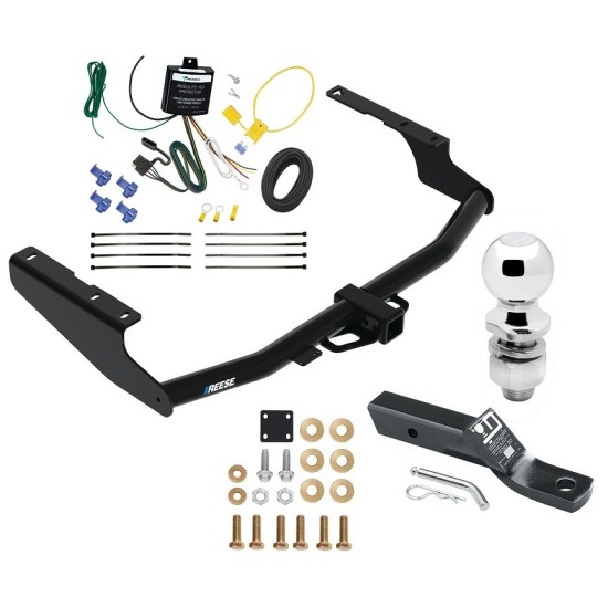 Reese Trailer Tow Hitch For 18-21 Lexus Rx350L (Except with Dual Exhaust) 2" Receiver w/ Wiring Harness Kit and 2" Ball