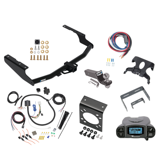 Trailer Hitch Tow Package Prodigy P3 Brake Control For 14-19 Toyota Highlander Except XSE w/ 7-Way RV Wiring 2" Drop Mount 2" Ball Class 4 2" Receiver Reese Tekonsha