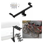 Trailer Hitch w/ 4 Bike Rack For 20-23 Ford Escape 21-23 Lincoln Corsair Except Plug-In-Hybrid Approved for Recreational & Offroad Use Carrier for Adult Woman or Child Bicycles Foldable