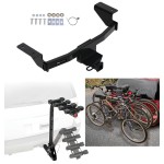 Trailer Hitch w/ 4 Bike Rack For 21-23 Ford Mustang Mach-E Approved for Recreational & Offroad Use Carrier for Adult Woman or Child Bicycles Foldable