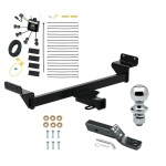 Reese Trailer Tow Hitch For 2023 KIA Sportage 2" Receiver Class 3 w/ Zero Contact Wiring Harness Kit and 1-7/8" Ball