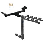 Reese Trailer Tow Hitch For 22-24 Hyundai Tucson 23-24 KIA Sportage Tilt Away Adult or Child Arms Fold Down 4 Bike Carrier