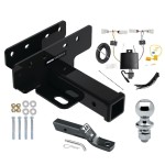 Reese Trailer Tow Hitch For 21-24 Ford Bronco w/LED Taillights Class 3 2" Receiver Complete Package w/ Wiring and 1-7/8" Ball