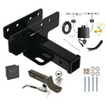 Reese Trailer Tow Hitch For 21-24 Ford Bronco w/LED Taillights Deluxe Package Wiring 2" Ball Mount and Lock