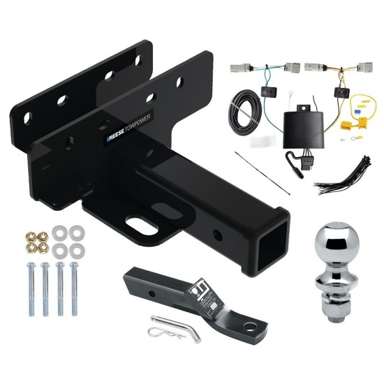 Reese Trailer Tow Hitch For 21-24 Ford Bronco Except w/LED Taillights Class 3 2" Receiver Complete Package w/ Wiring and 1-7/8" Ball