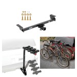 Trailer Hitch w/ 4 Bike Rack For 16-22 Lexus RX350 RX450h Approved for Recreational & Offroad Use Carrier for Adult Woman or Child Bicycles Foldable