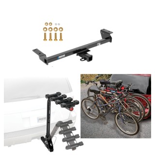 Trailer Hitch w 4 Bike Rack For 16 22 Lexus RX350 RX450h Approved for Recreational Offroad Use Carrier for Adult Woman or Child Bicycles Foldable TrailerJacks