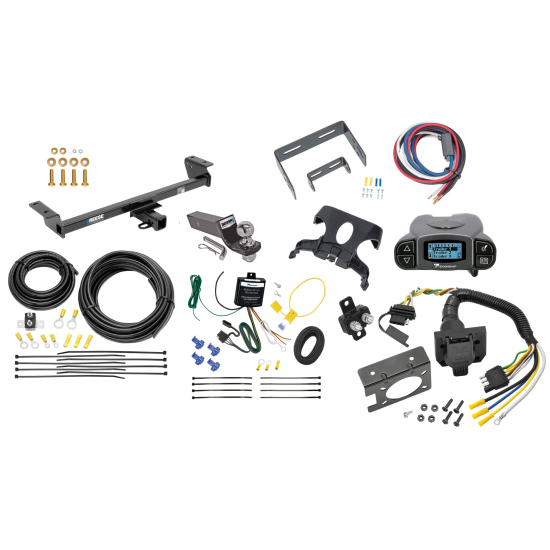 Trailer Hitch Tow Package Prodigy P3 Brake Control For 22-22 Lexus RX350 Except F Sport Models w/ 7-Way RV Wiring 2" Drop Mount 2" Ball Class 3 2" Receiver Reese Tekonsha