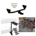 Trailer Hitch w/ 4 Bike Rack For 22-23 Mitsubishi Outlander Approved for Recreational & Offroad Use Carrier for Adult Woman or Child Bicycles Foldable