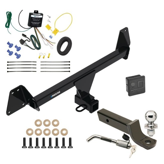 Reese Trailer Tow Hitch For 22-23 Toyota Corolla Cross w/LED Taillights Deluxe Package Wiring 2" Ball Mount and Lock