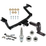 For 2022-2024 Hyundai Santa Cruz Trailer Hitch Tow PKG w/ Adjustable Drop Rise Ball Mount + Dual Hitch & Copler Locks + Inerchangeable 1-7/8" & 2" & 2-5/16" Balls By Reese Towpower