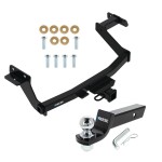 For 2022-2024 Hyundai Santa Cruz Trailer Hitch Tow PKG w/ Starter Kit Ball Mount w/ 2" Drop & 2" Ball By Reese Towpower