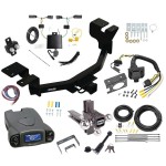 Reese Trailer Hitch Elite Tow Package Triple Ball Step Tekonsha P3 For 22-23 Ford Maveric Prodigy Brake Control 7-Way RV Wiring Adjustable Drop 1-7/8" 2" 2-5/16" Triple Ball Reese Matte Black Hitch Pin