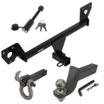 For 2020-2023 Buick Encore GX Trailer Hitch Tow PKG + Interlock Tactical Starter Kit w/ 3-1/4" Drop & 2" Ball + Tactical Hook & Shackle Mount + Tactical Dogbone Lock By Reese Towpower