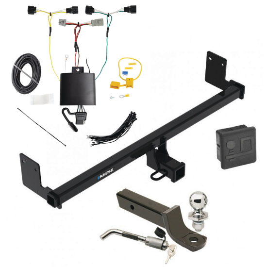 Reese Trailer Tow Hitch For 18-21 Hyundai Kona Deluxe Package Plug & Play Wiring 2" Ball Mount and Lock