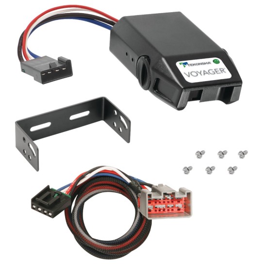 Clam Shell Trailer Brake Control for 09-20 Ford E-150 E-250 E-350 E-450 w/ Plug Play Wiring Adapter Tekonsha Voyager Eletric Trailer Brakes Module Box Controller 1-4 Axle