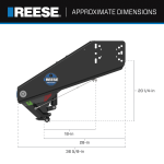 Reese 94920 20K Goose Box (Gen3), Pin Box Convert Fifth Wheel King Pin Hitch to Gooseneck Coupler For Lippert 1621, 1716, 0719, Fabex PB 600 and Rhino Bolt Hole Pattern