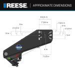 Reese 94920 20K Goose Box (Gen3), Pin Box Convert Fifth Wheel King Pin Hitch to Gooseneck Coupler For Lippert 1621, 1716, 0719, Fabex PB 600 and Rhino Bolt Hole Pattern